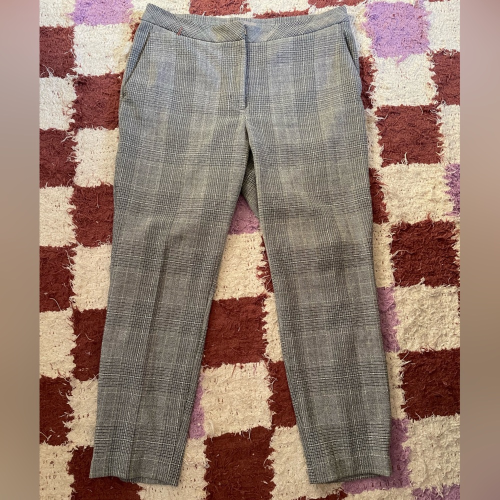 Women's Gray Checkered Pants